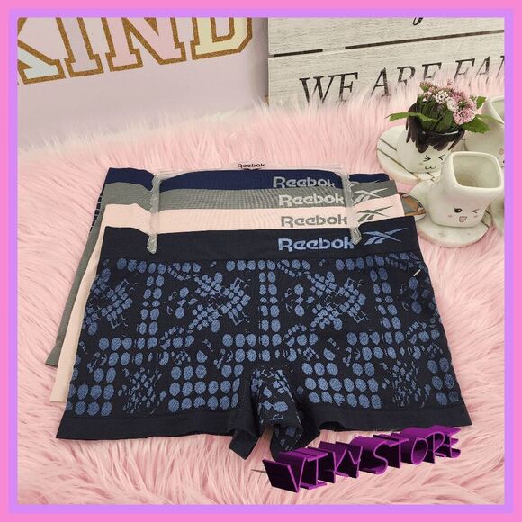 💖 NWT REEBOK 4 Pack Seamless Boy Shorts Large Intimates #7237 💖 - Picture 1 of 6